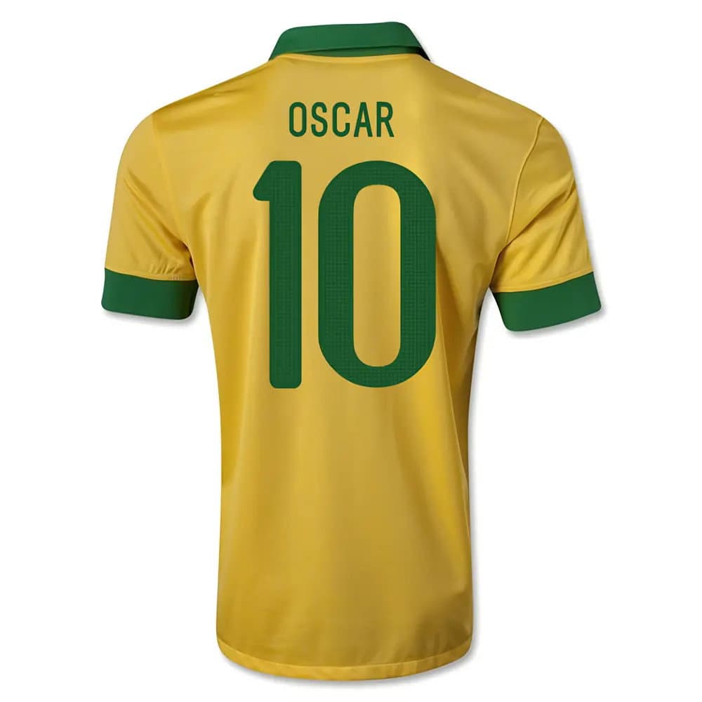 2013-14 Brazil Home Shirt (Oscar 10) - Kids