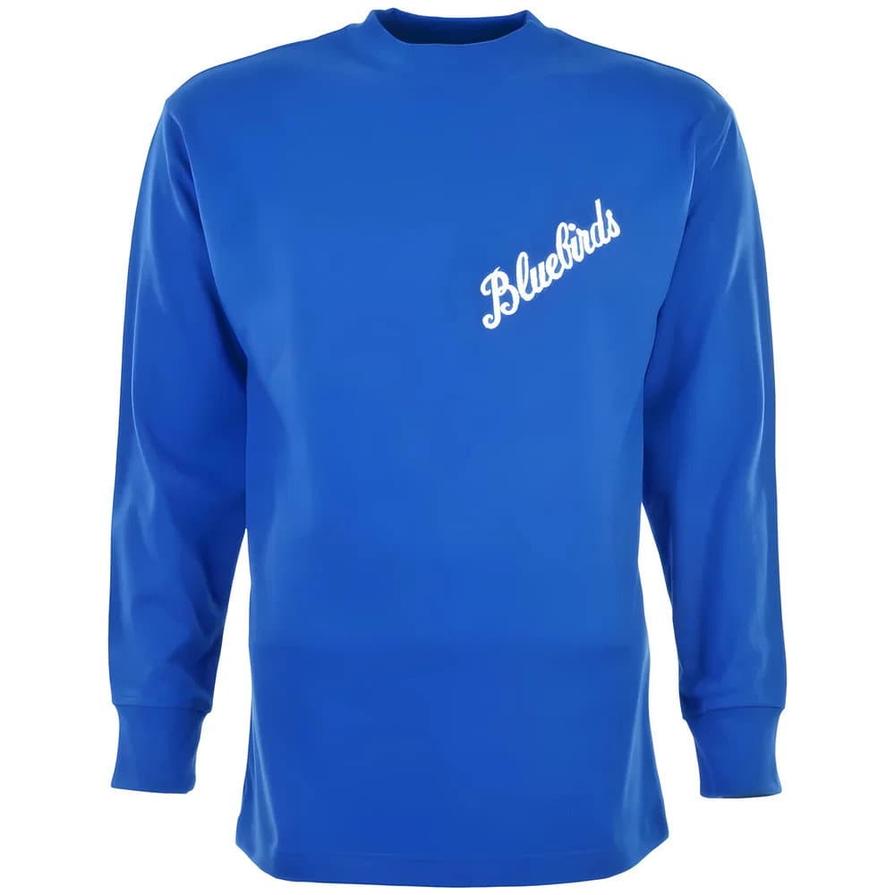 Cardiff City 1960s Bluebird Kids Retro Football Shirt