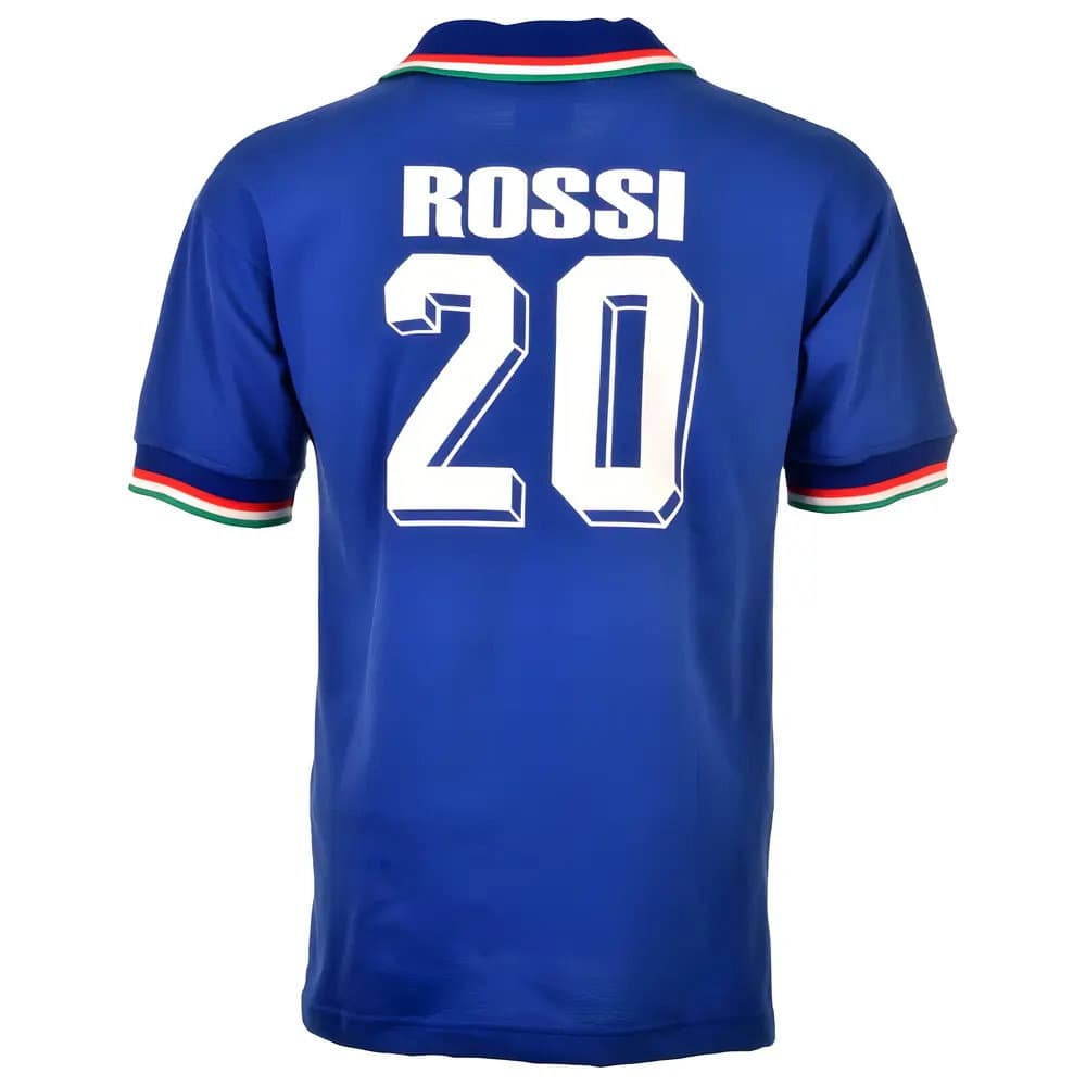 Italy 1982 World Cup Winners Rossi 20 Retro Football Shirt