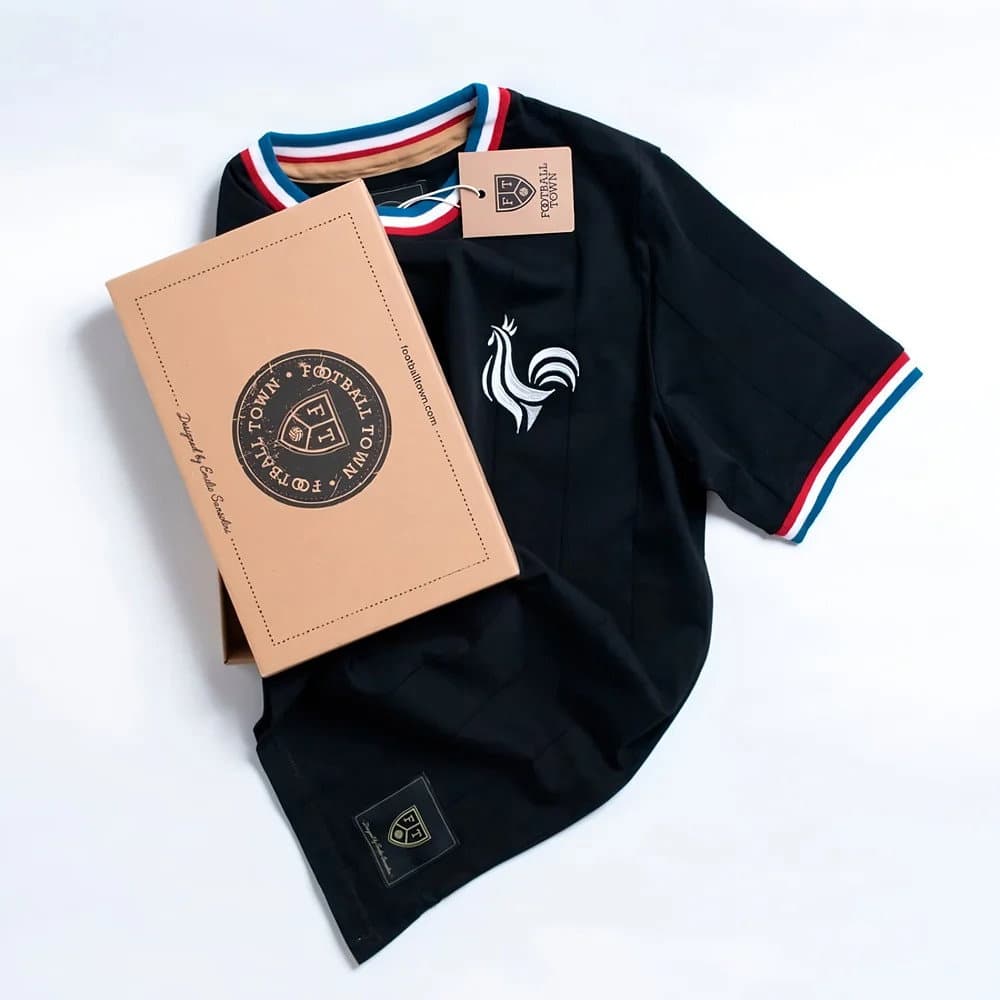 Vintage France Les Bleus Black Soccer Jersey