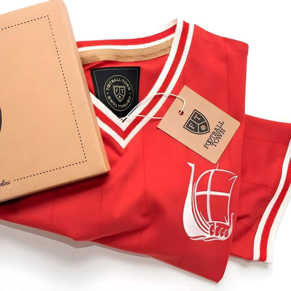 Vintage Denmark De Rød-hvide Soccer Jersey