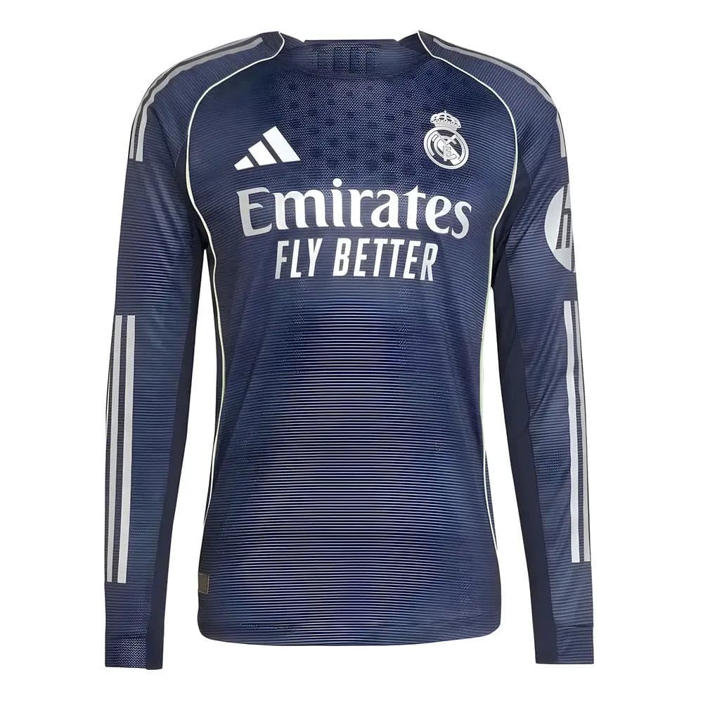 2025-2026 Real Madrid Authentic Long Sleeve Away Shirt